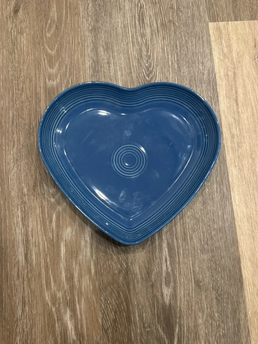 Fiesta Ware Blue Heart Plate Made in USA